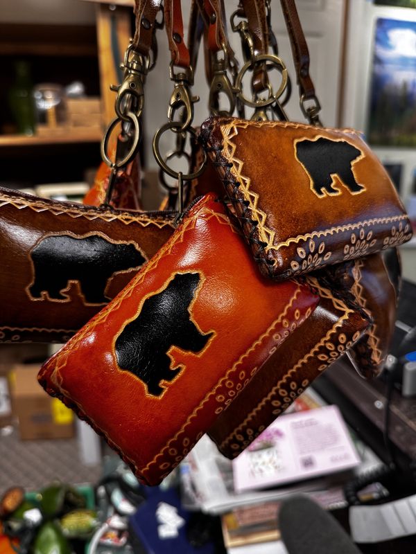 Bear Change Purse, Leather