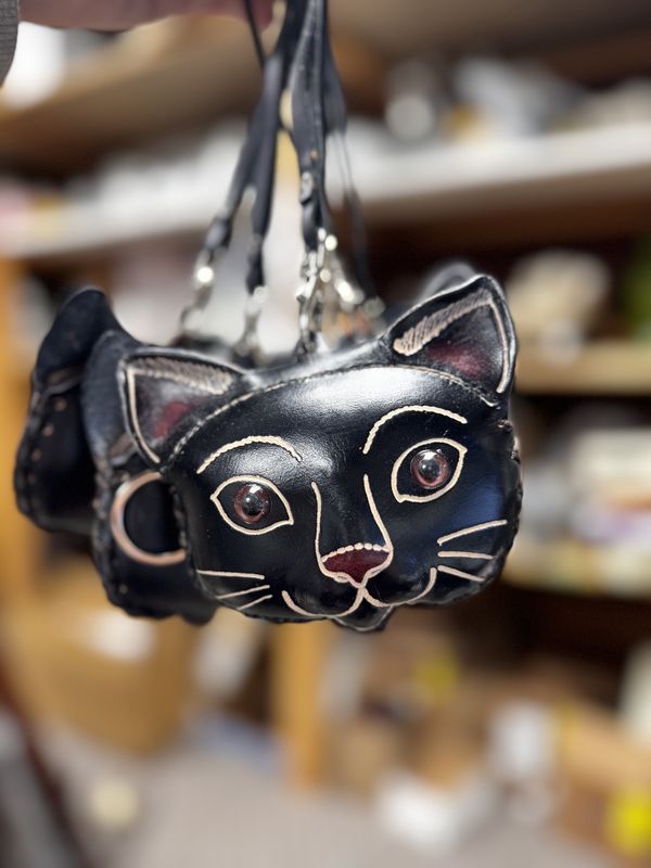 Black Cat Wristlet Coin Purse