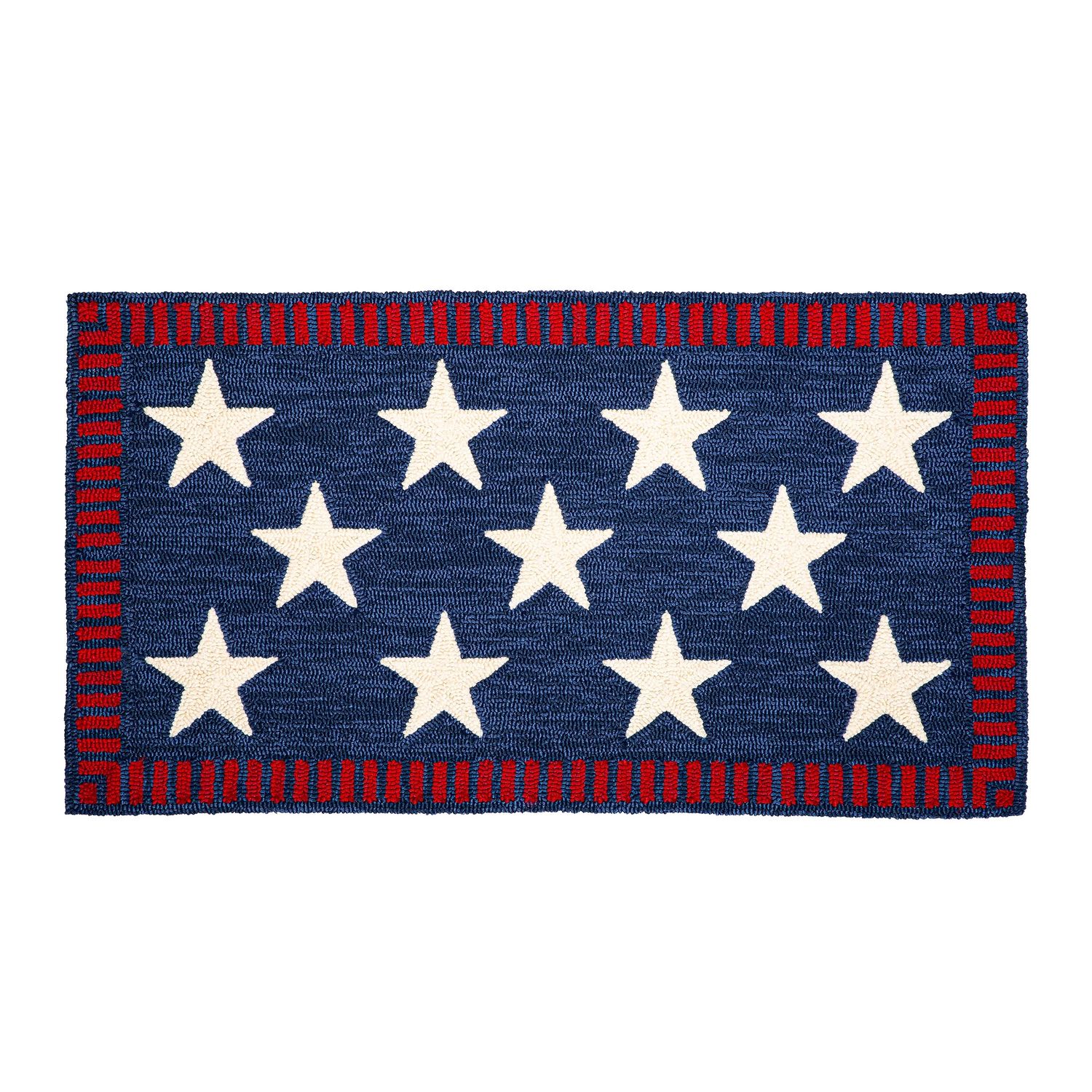Indoor/Outdoor Hooked Polypropylene Star Struck Accent Rug 24&quot;x42&quot;