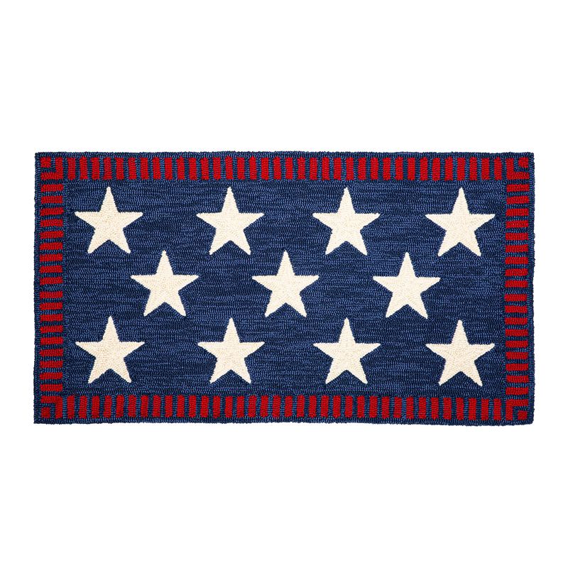Indoor/Outdoor Hooked Polypropylene Star Struck Accent Rug 24&quot;x42&quot;