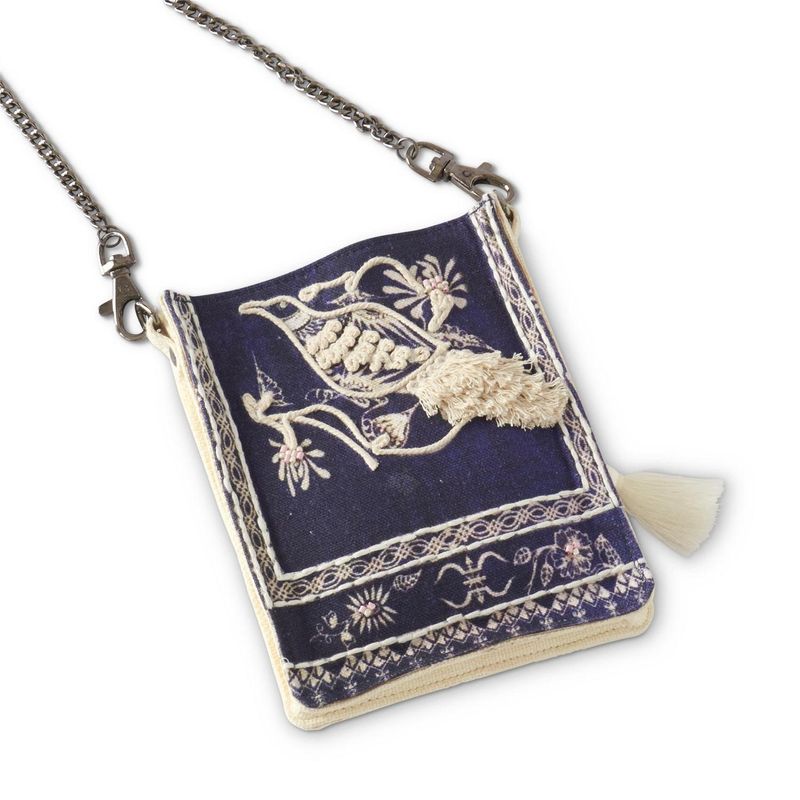 Navy Bird Cell Phone Bag