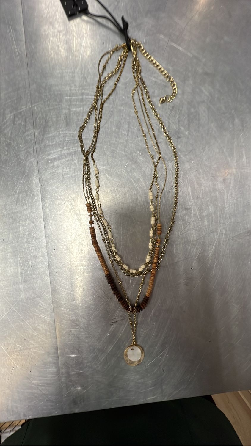Four Strand Rust and Brown Necklace