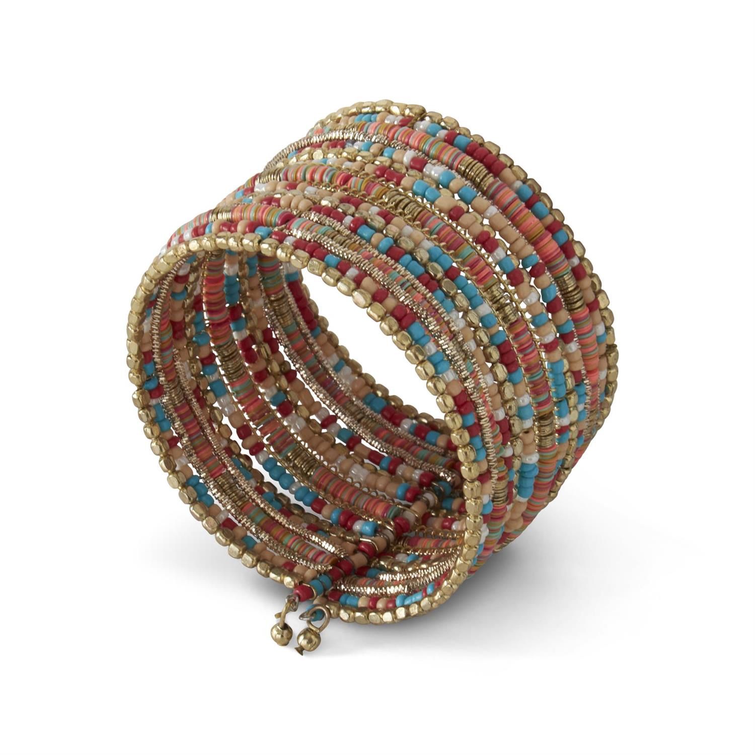 Turquoise Coral Bead Bracelet