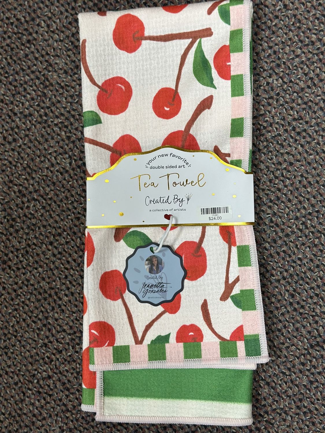 Mon Cheri Cherry Tea Towel