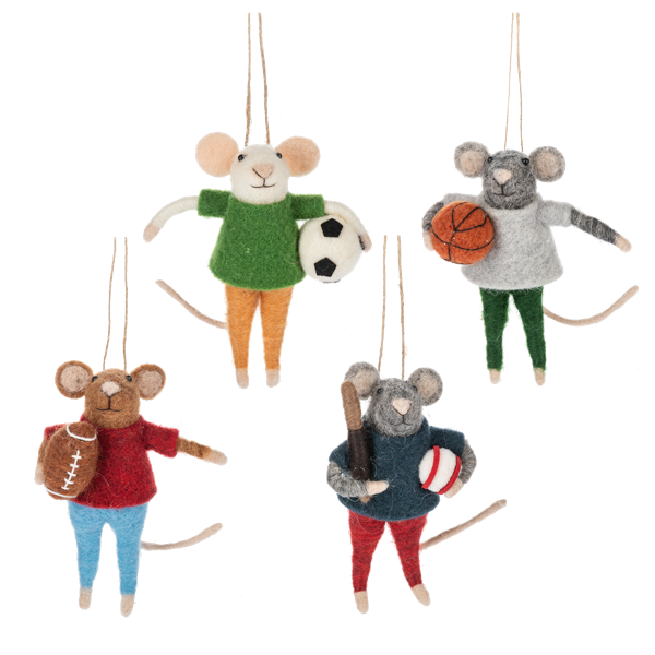 Ornament Wool Felt Sport Mouse