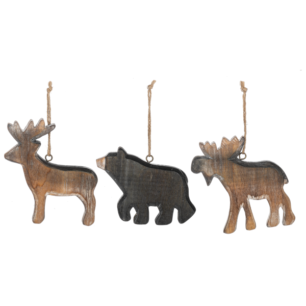 Ornament Wooden/ Deer/ Bear /Moose