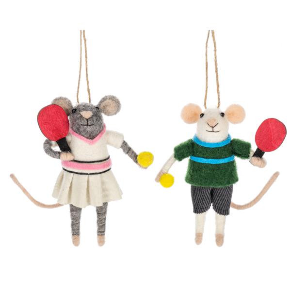 Ornament Wool Mouse/Pickleball