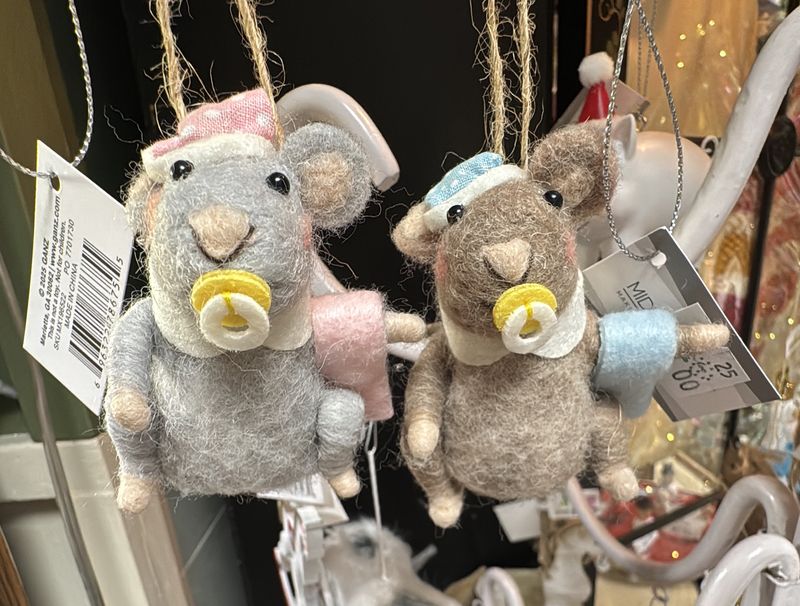 Ornament Wool Mouse Baby