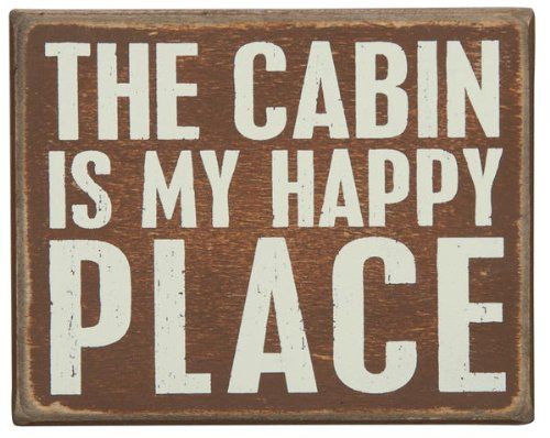 Rustic Brown Box Sign  5  X 4   My Happy Place