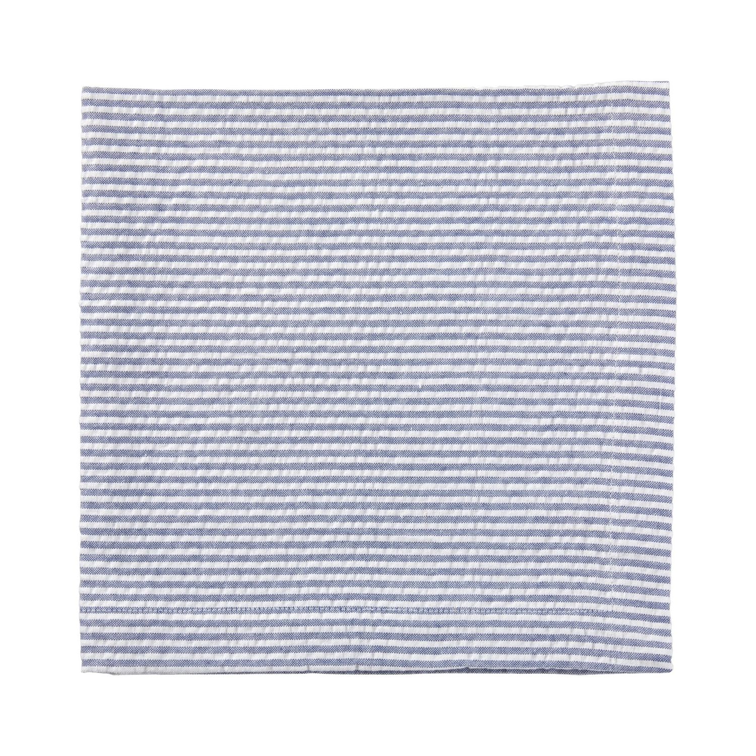 Navy Seersuckers Cloth Napkin