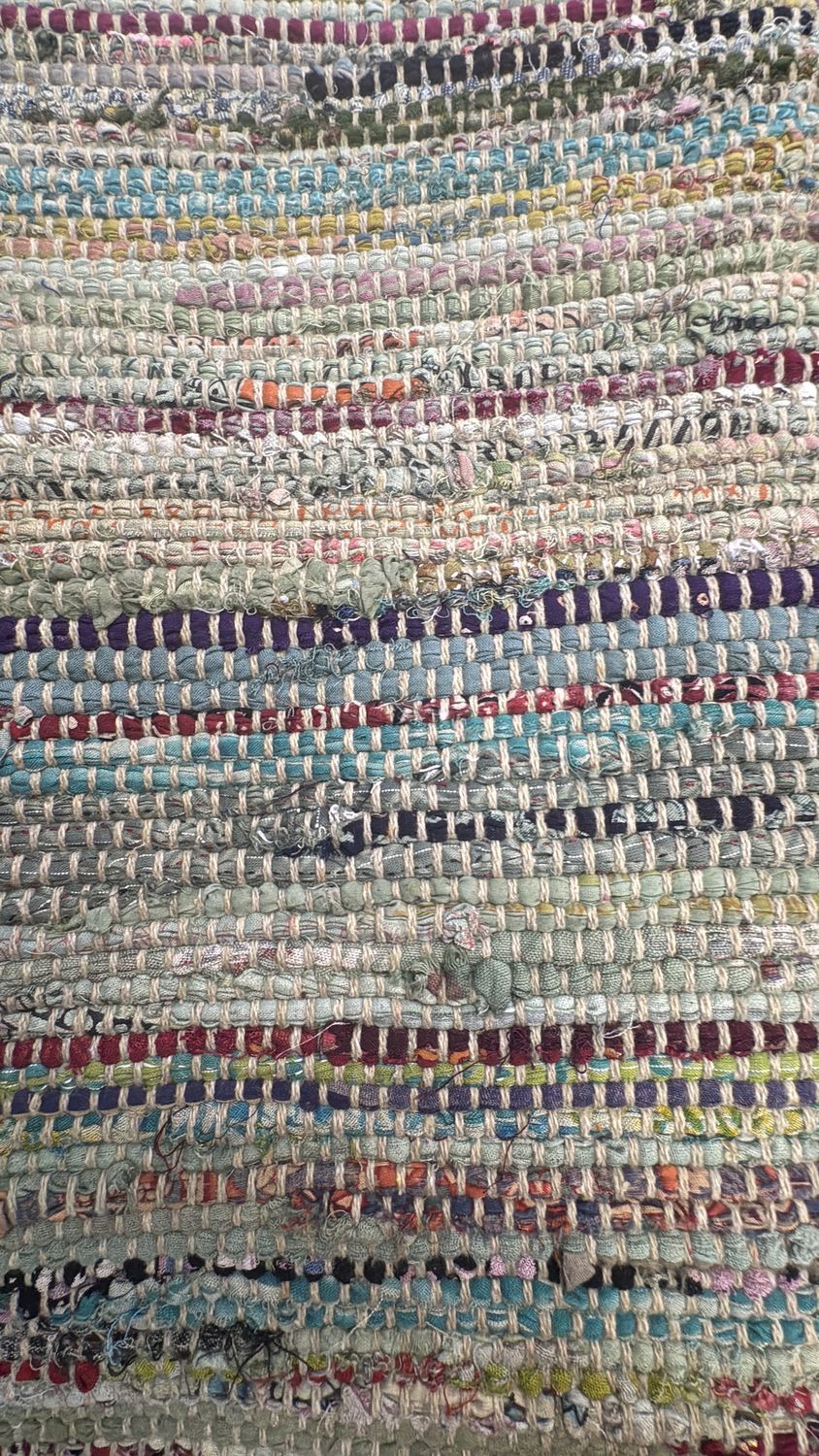 Handmade Sage/Multi Rag Rug