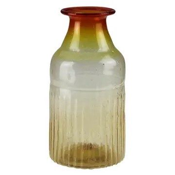 Amber Ombre Bottle - 2 Variations, Size: Small Ombre Sunset Vase