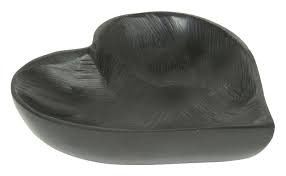Black Soapstone Heart Dish