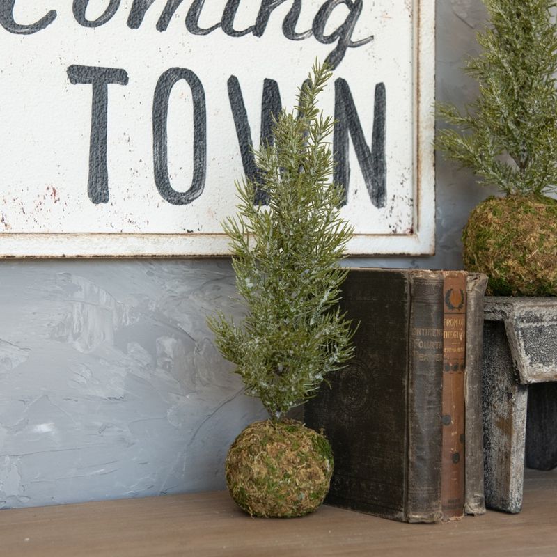 Pine Tree w/moss Ball Base 14&quot;