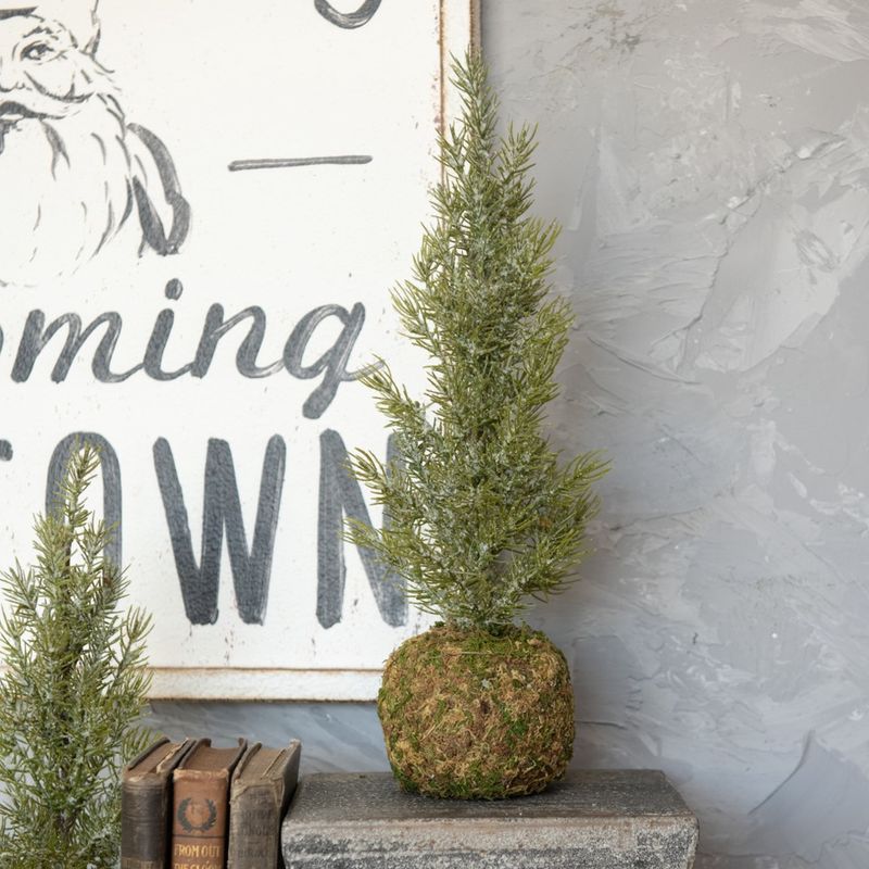 Pine Tree w/Moss Ball Base 15.75&quot;