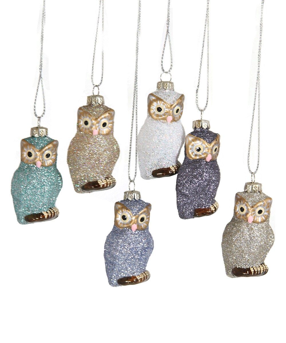 Tiniest Owl Glittered Ornament