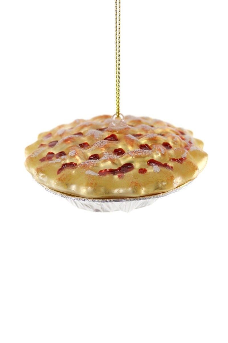 Handmade Cherry Pie Ornament - Glass