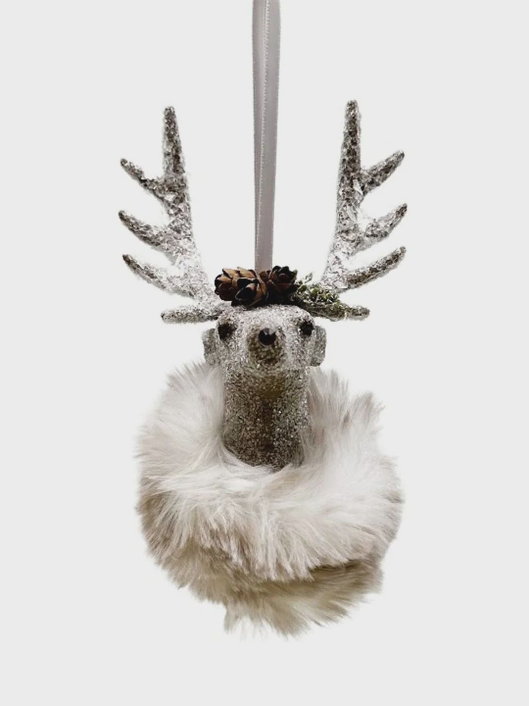 Ornament Stag Head Mocha Fur