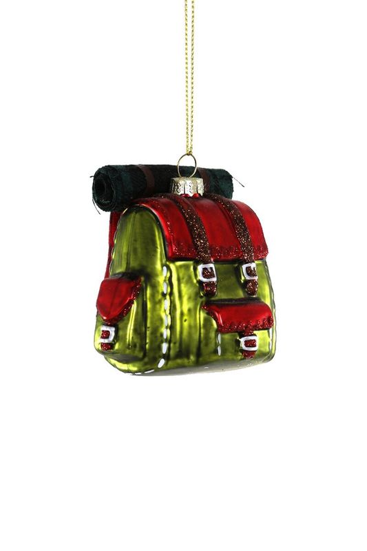Ornament  Glass Backpack with glitter