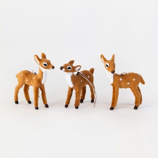 Fawn Ornament - Faux Fur