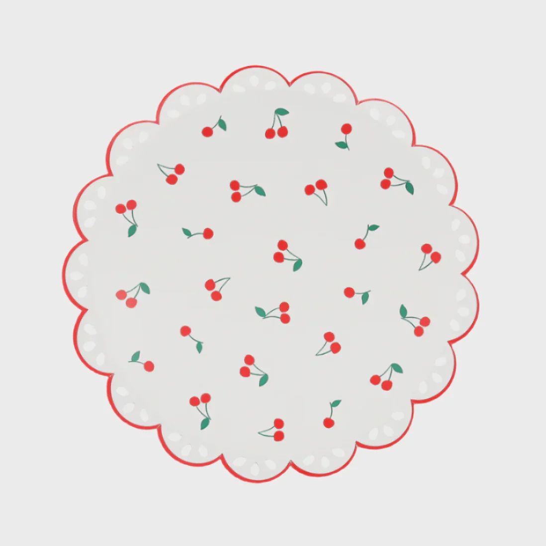Cherry Pattern Paper Side Plates