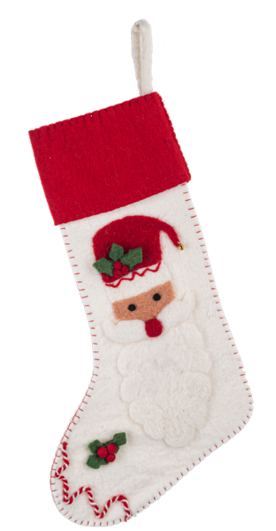 Stocking Felt with Santa head