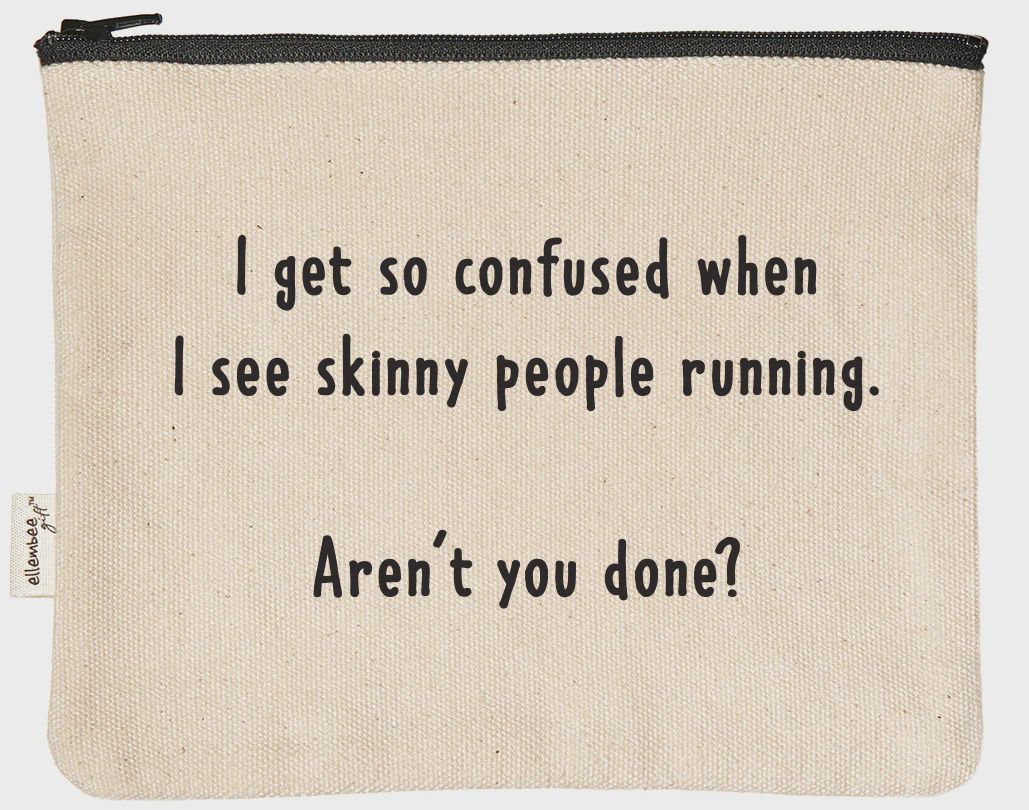 Pouch Skinny People Running Zipper