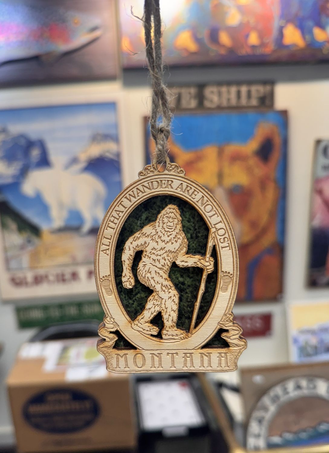 Bigfoot Ornament - Wood - EXCLUSIVE