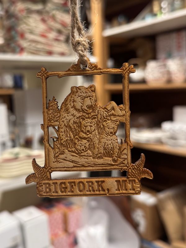 Mama Bear Wood Ornament - Bigfork - EXLUSIVE