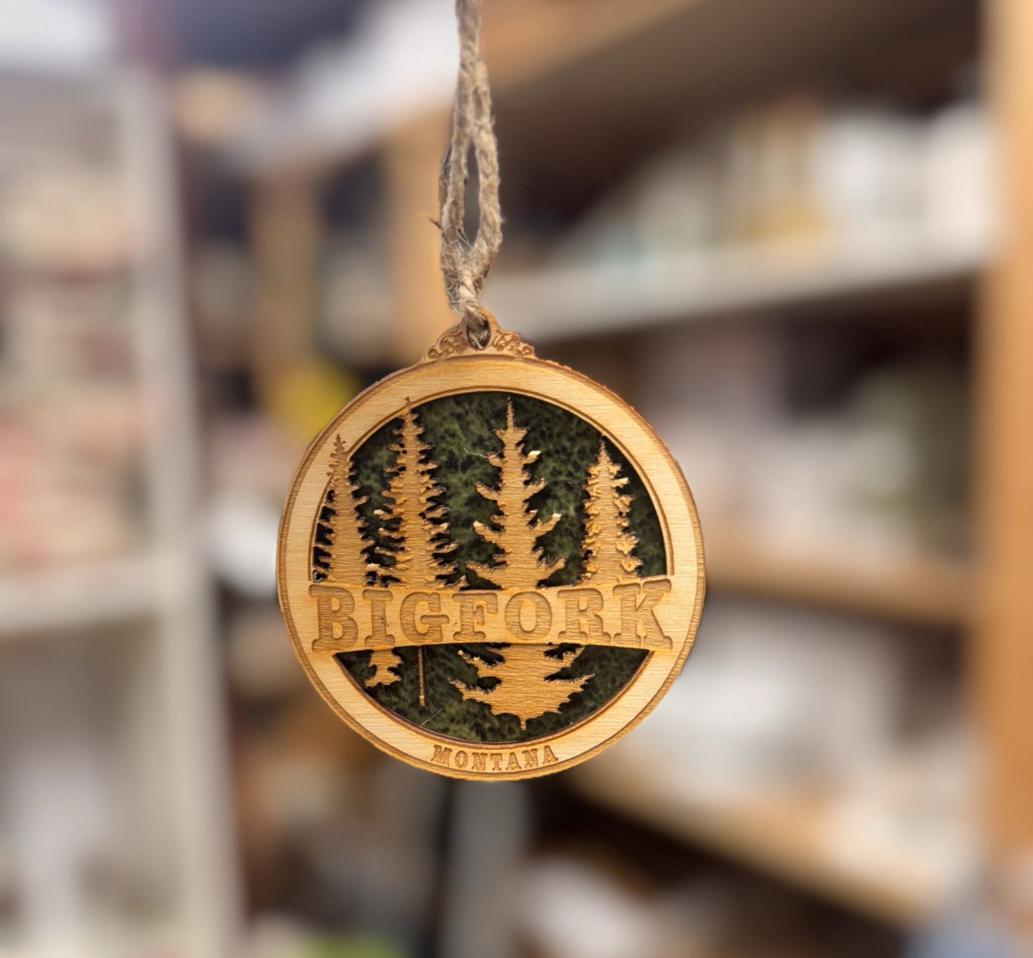 Wood Bigfork Ornament - EXCLUSIVE