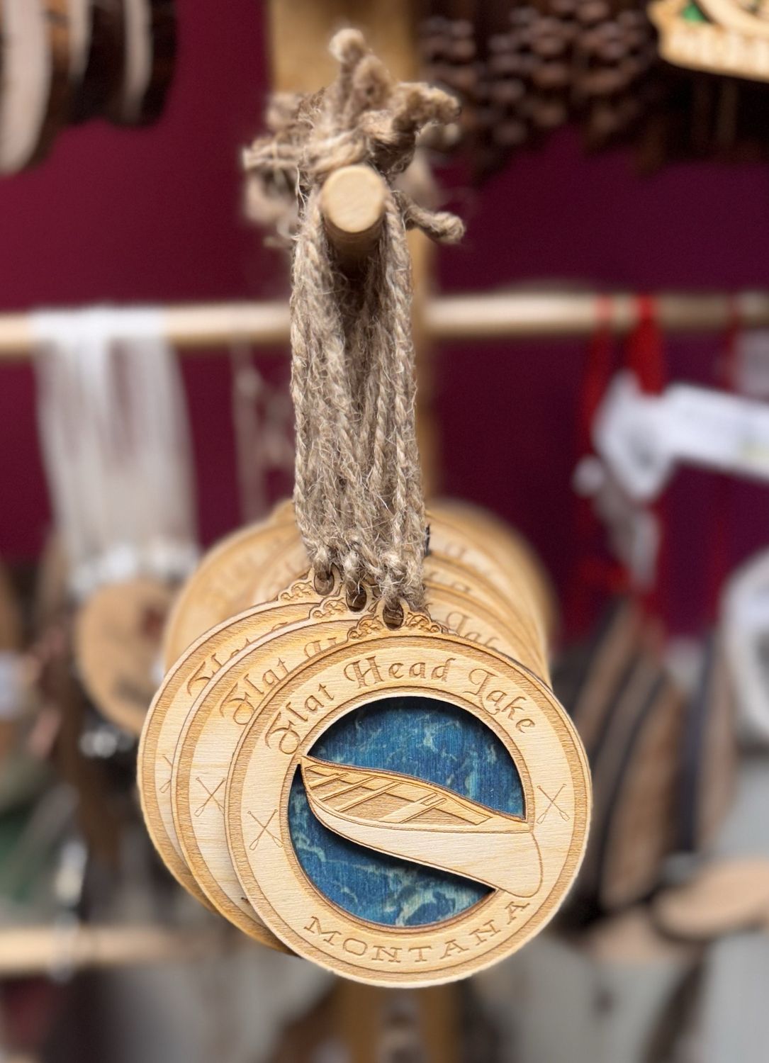 Flathead Lake Wood Ornament - EXCLUSIVE