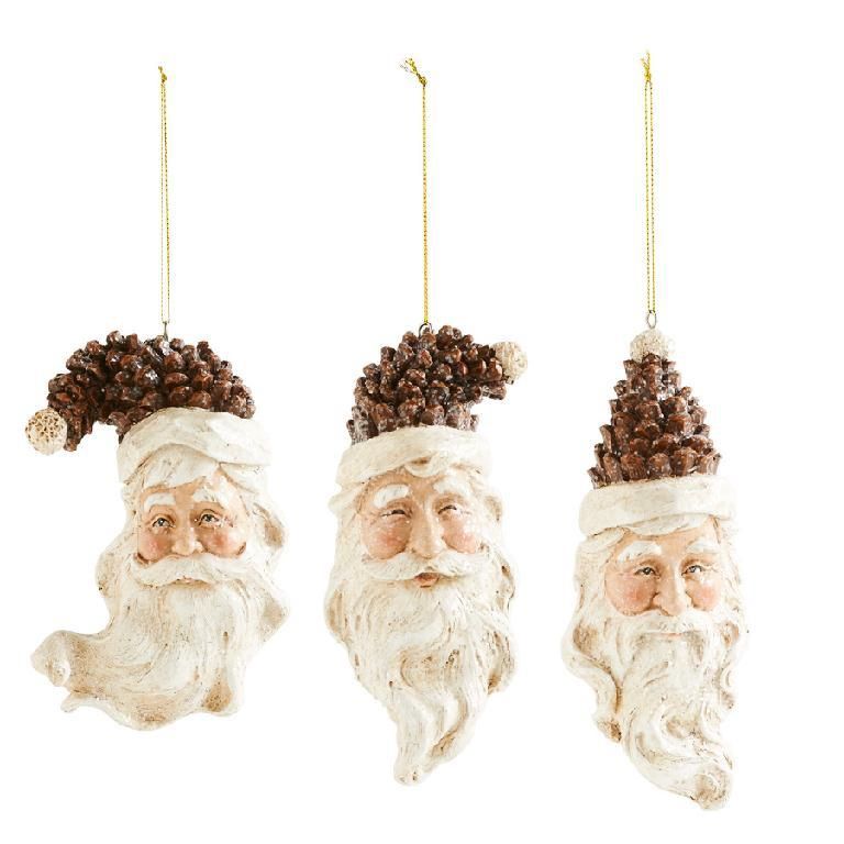 Ornament Pinecone Santa Head Ceramic