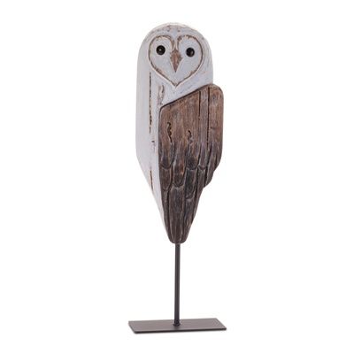 Wooden Owl on Stand