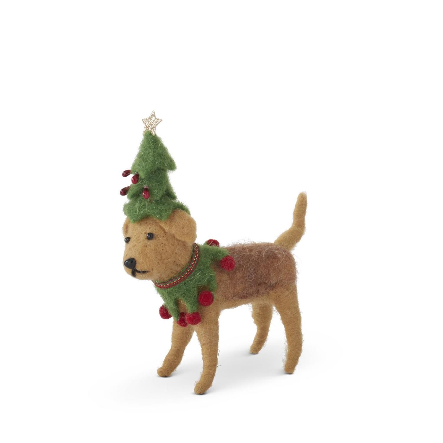 Brown Wool Dog w/Tee Hat