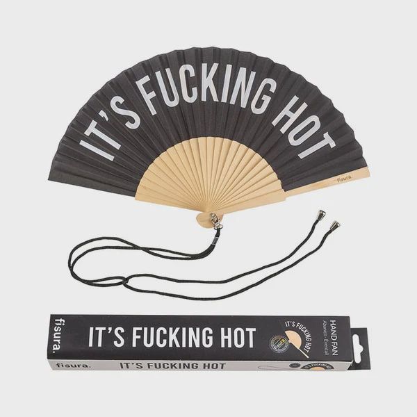 It&#39;s F**king Hot Hand Fan (Black) - Rude!