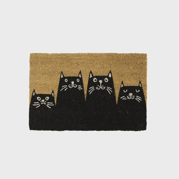 Four Black Cats Doormat - Coir