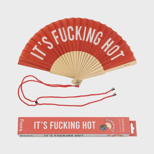 It&#39;s F**king Hot Hand Fan (Red) - Rude!