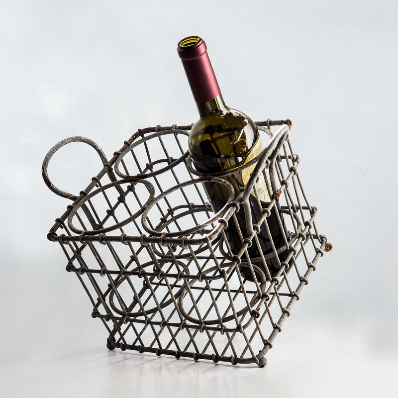 Wire Wine Bottle Basket