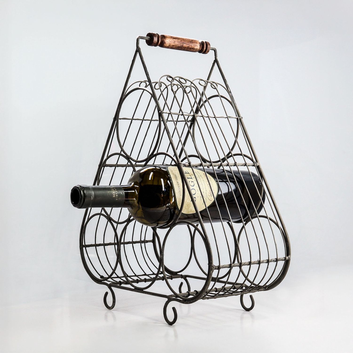 Vintage Wire 6 Bottle Wine Rack