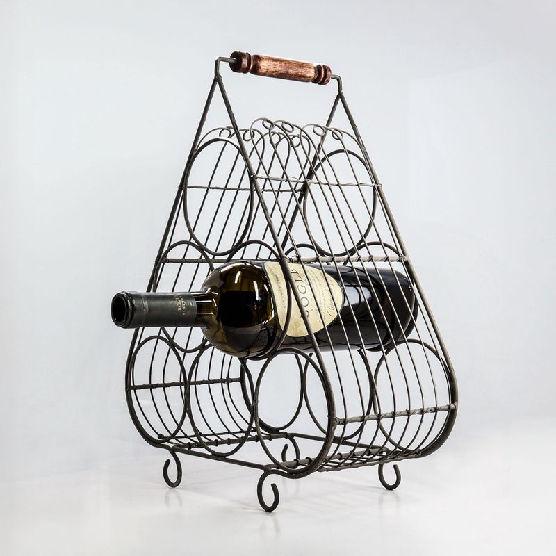 Vintage Wire 6 Bottle Wine Rack