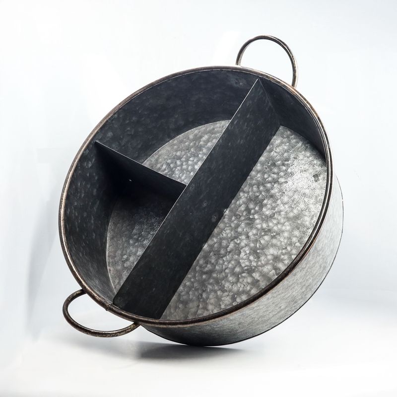 Metal Divided Container with Handles