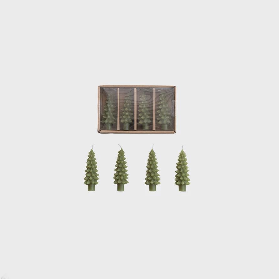 Tree Shaped Candles -  Green