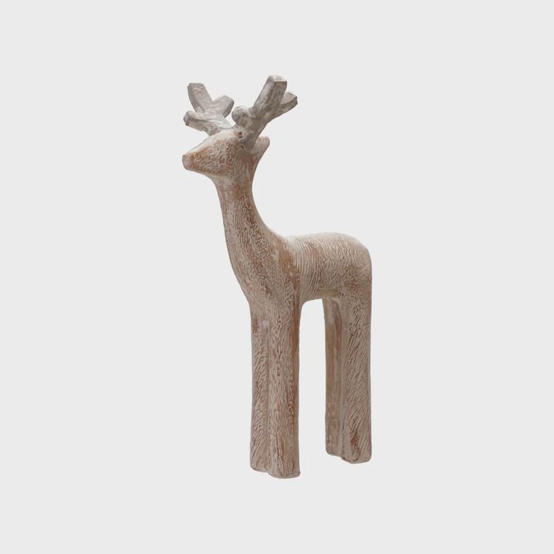 Decorative Standing Deer - Distressed Finish