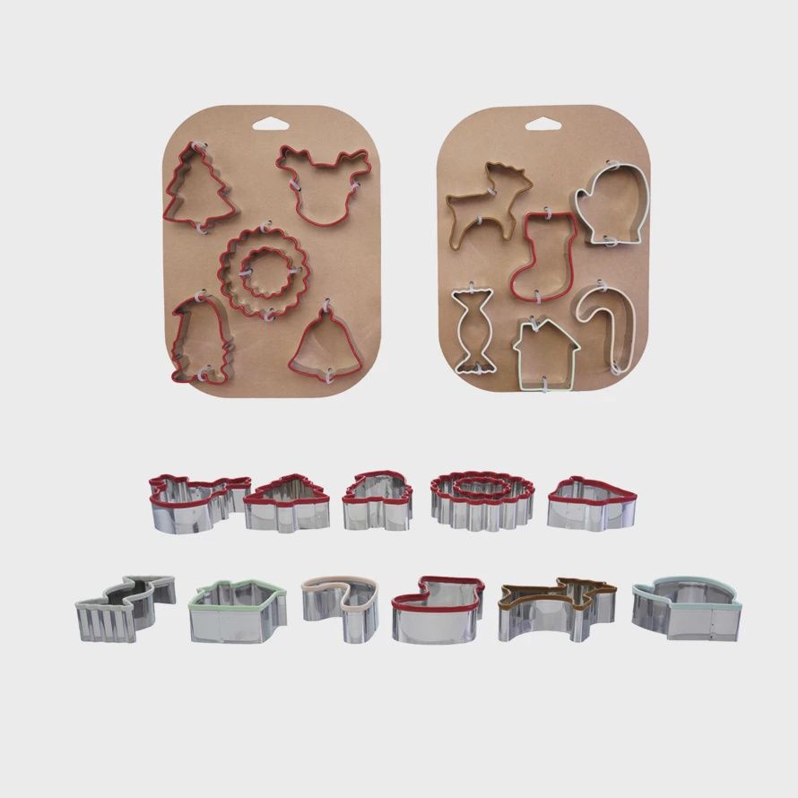 Cookie cutters Stainless Steel 5 on a card