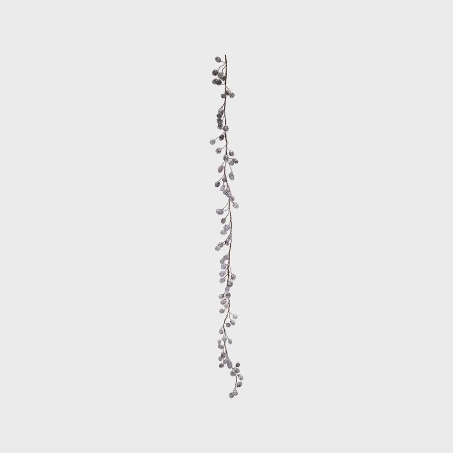 Garland with Mini Pinecone with snow