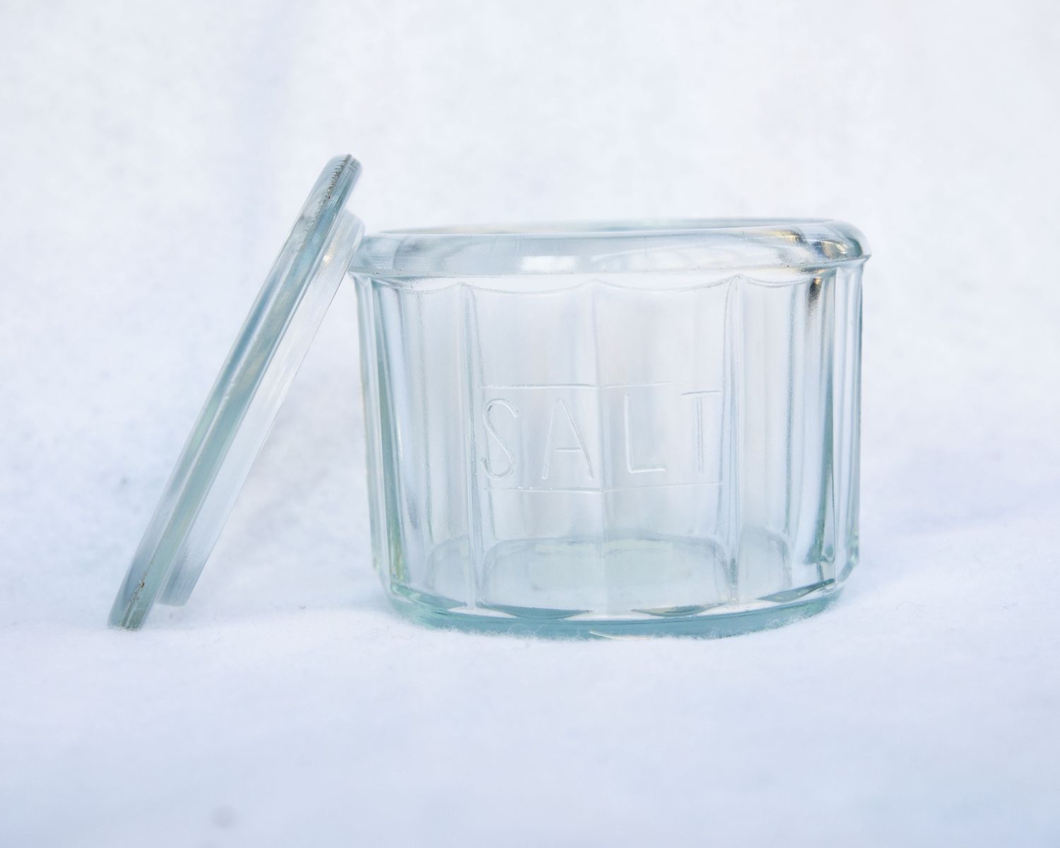 Salt Jar - Vintage - Heavy Glass