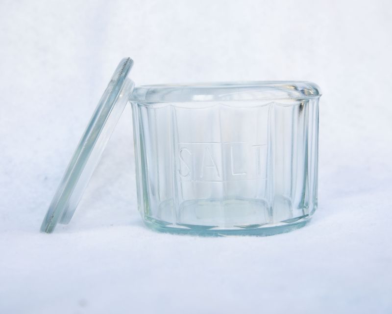 Salt Jar - Vintage - Heavy Glass
