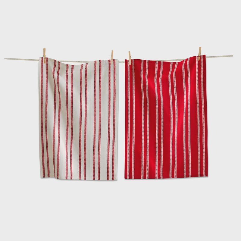 Christmas Stripe/ set of 2 Dish Towels
