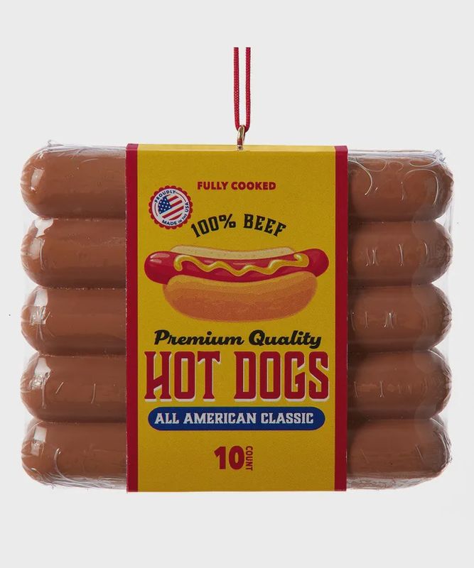 Hot Dog Package Ornament