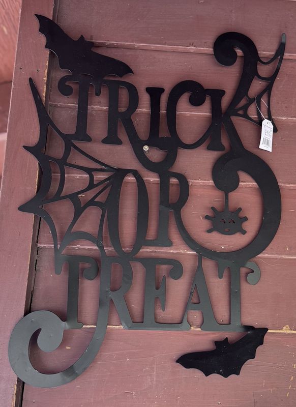 Trick or Treat Metal Sign